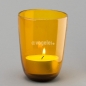 Preview: Windlichtglas Ethno, H 12 x Do 9 cm, Gelb