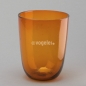 Preview: Windlichtglas Ethno, H 12 x Do 9 cm, Orange