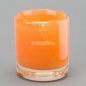 Preview: Teelichtglas Lounge, H 7 x D 7 cm, Orange