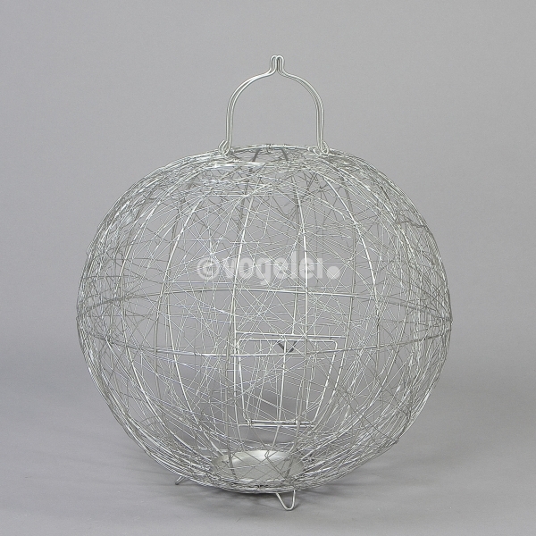 Aluminium Kugel, D 50 cm, stehend, Natur