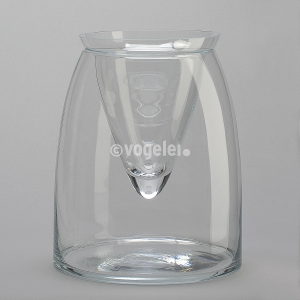 Decokegel Romeo, Glas, H 28 x D 22 cm, Klar