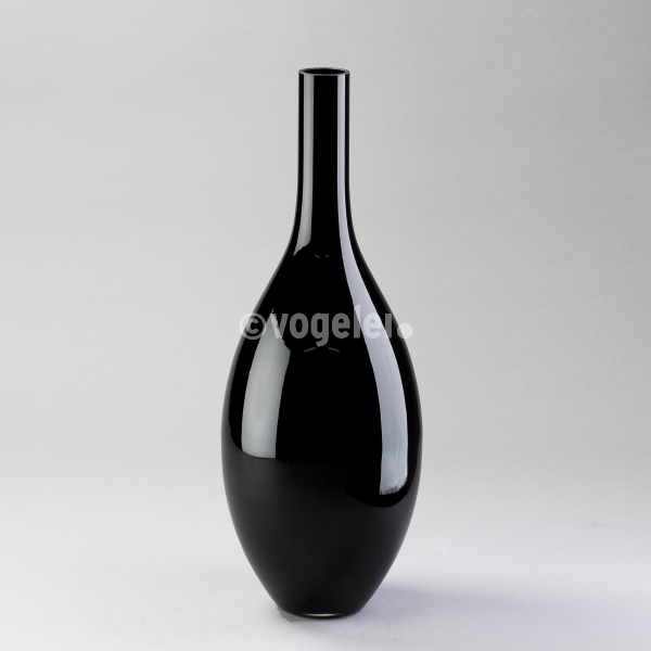 Vase Bulbo 53, Glas, H 53 cm, Schwarz