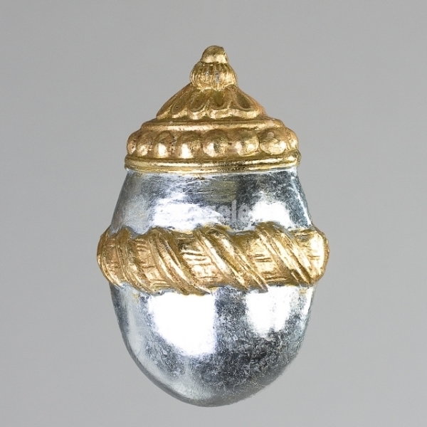 Ornament groß, 14 cm, Silber/Gold