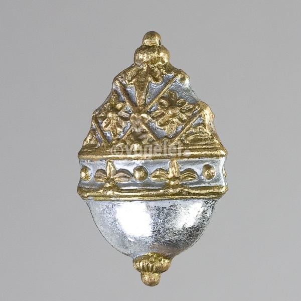 Ornament klein, 10 cm, Silber/Gold