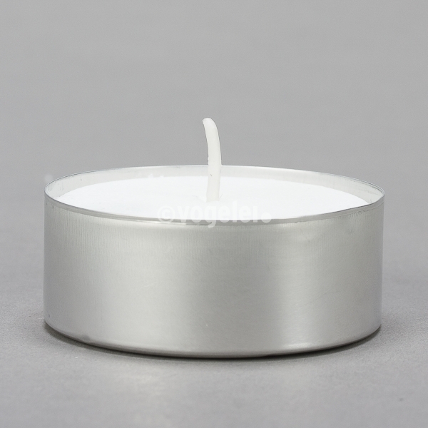 Teelicht Maxi Metallhülse, H 24 x D 58 mm, Weiss