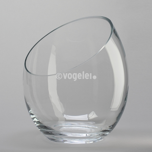 Vase Boogie L, Glas, H 34 x D 28 cm, Klar