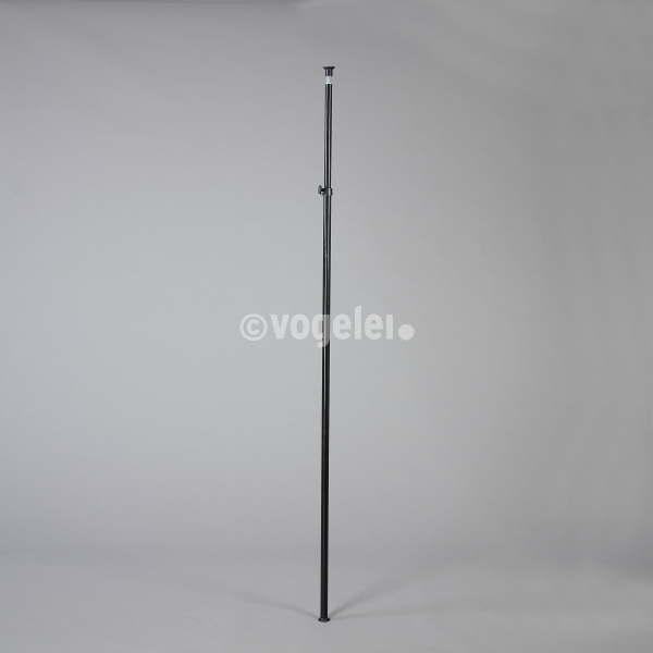 Minipole, Alu, L 175-330 cm, D 25/28 mm, Schwarz