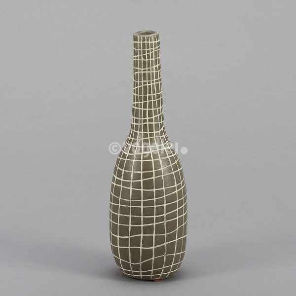 Flaschenvase Net, H 31 x D 9 cm, Braun/Natur