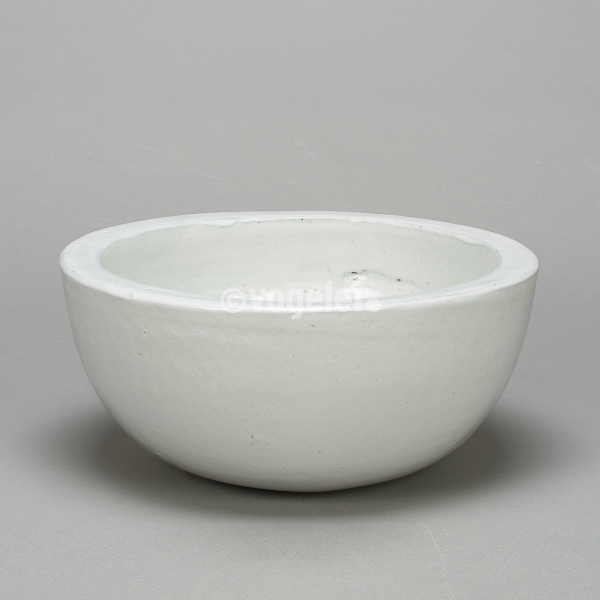 Schale Keramik, H 18 x D 37 cm, Weiss