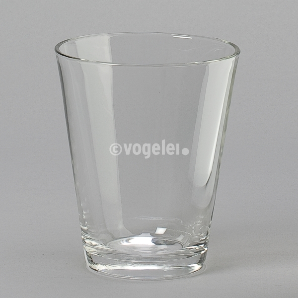 Glas konisch, H 17 x Do 14 cm, Klar