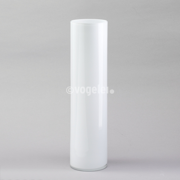 Glaszylinder, H 60 x D 15 cm, Weiss-opal
