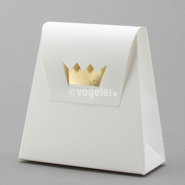 Präsentbox King medium, Karton, Weiss/Gold