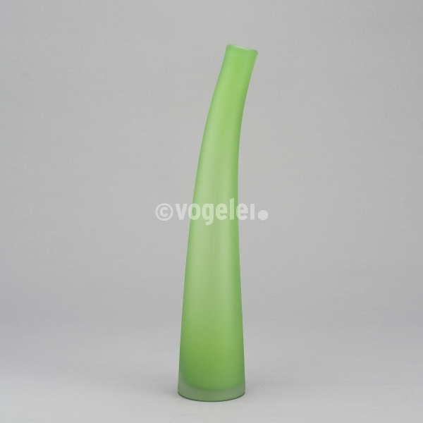 Flaschenvase 40 cm, matt, Opaldunkelgrün