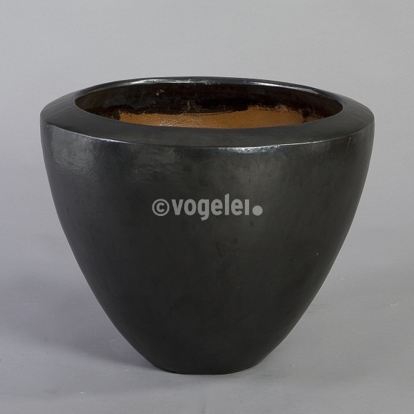 Pflanzgefäss, Keramik, H 44 cm, Schwarz