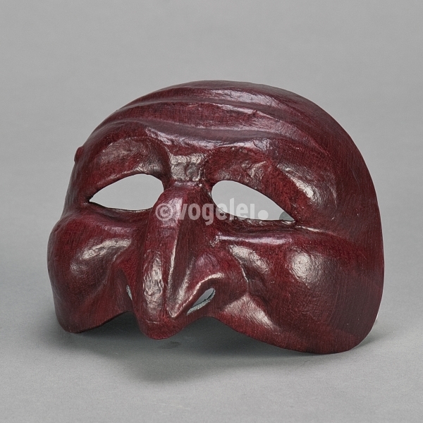 Venezianische Maske Pulcinella, Rot