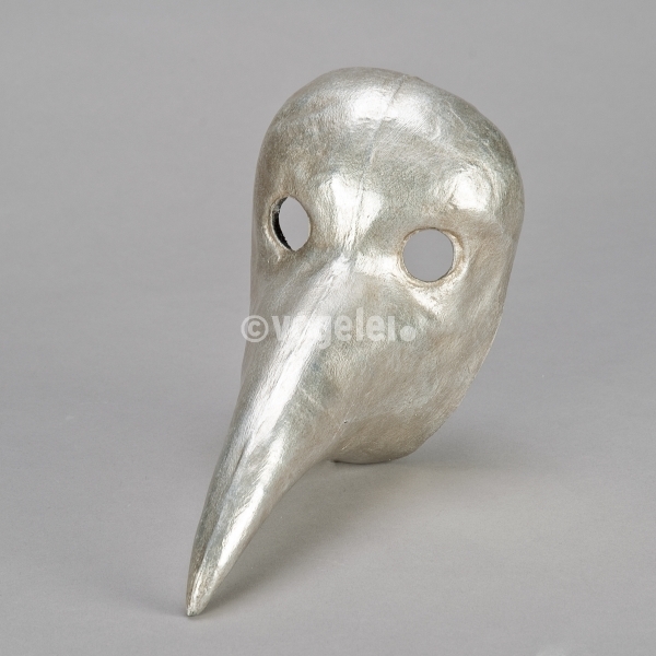Venezianische Maske Doctore de la peste, Silber