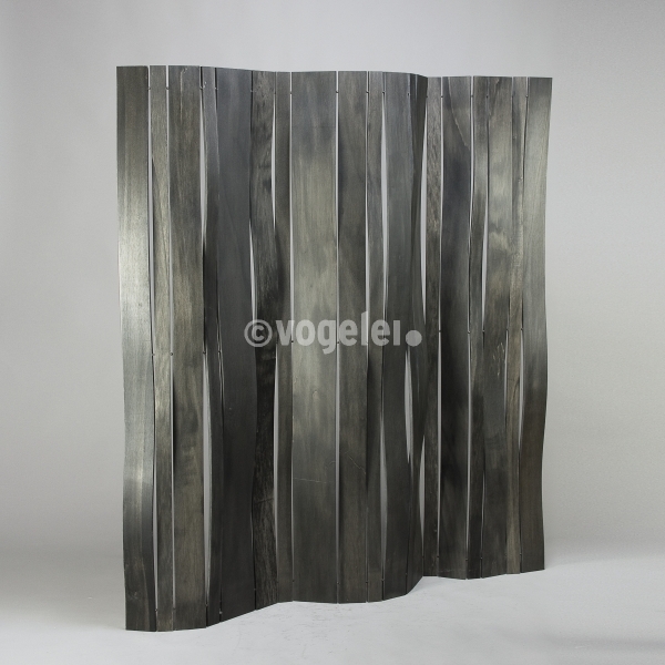 Paravent Swell, Holz, H 180 x B 180 cm, Schwarz
