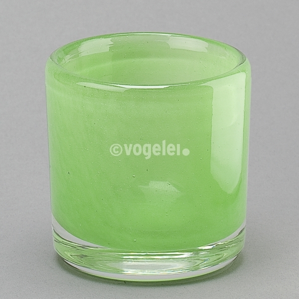 Teelichtglas Lounge, H 7 x D 7 cm, Grün
