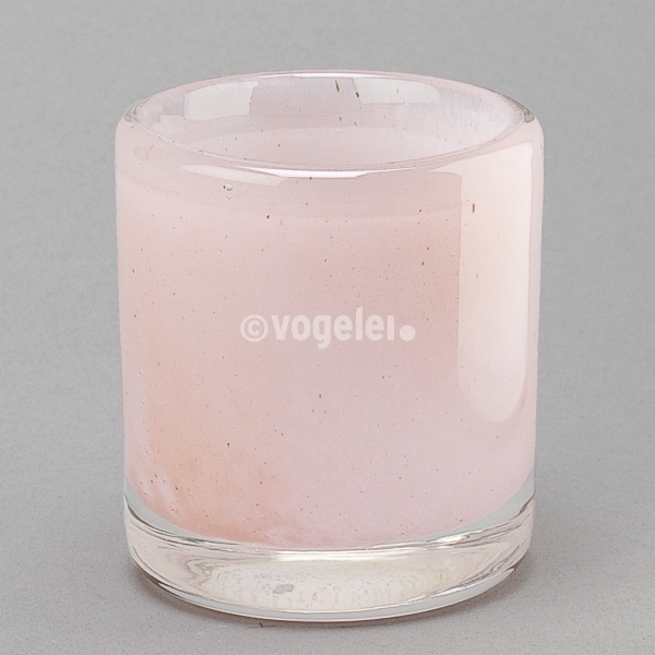 Teelichtglas Lounge, H 7 x D 7 cm, Rosé