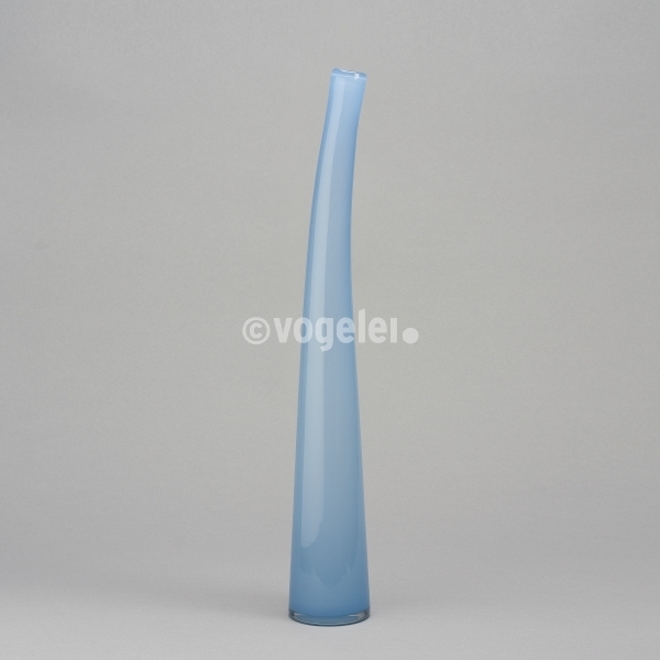 Flaschenvase 56 cm, glanz, Opalazurblau