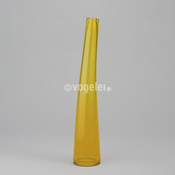 Flaschenvase 40 cm, glanz, Honiggelb