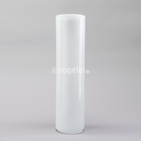 Glaszylinder Modell G, H 60 x D 15 cm, Opalweiss