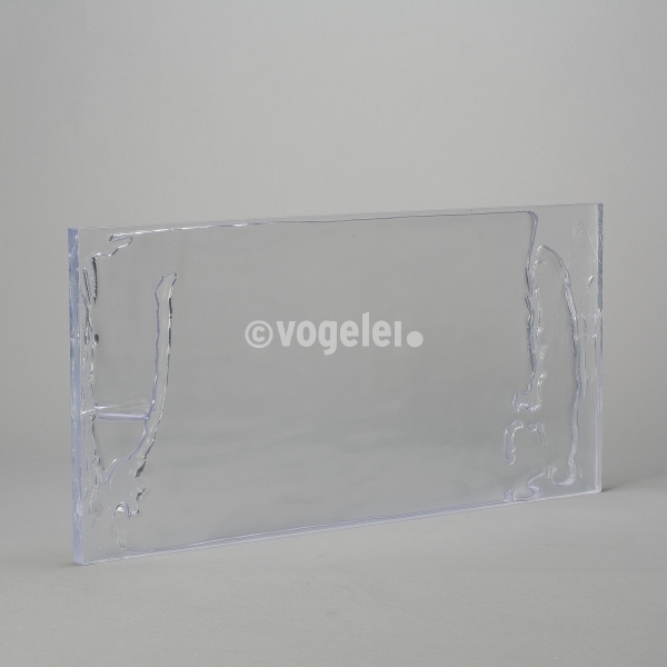 Eisplatte Poly, L 820 x B 395 x H 25 mm, Klar