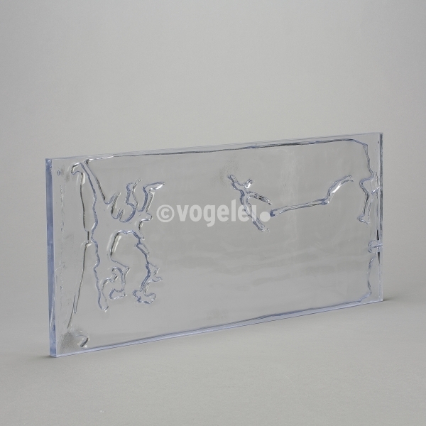 Eisplatte Poly, L 905 x B 395 x H 25 mm, Klar