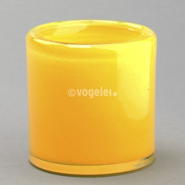 Teelichtglas Lounge, H 7 x D 7 cm, Gelb