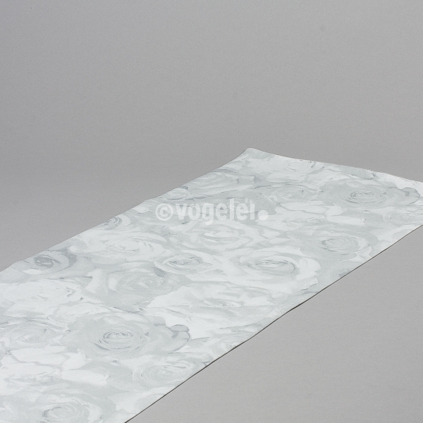Tischdrapierung, Rose, Grau, BW, 220 x 35 cm