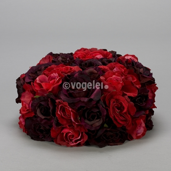 Rosenkissen 30, textil, D 30 cm, Rot