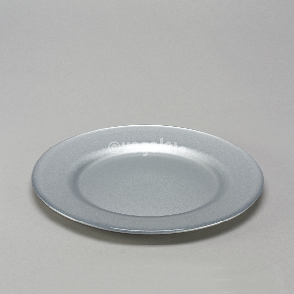 Love Plate XL, Glas, D 36 cm, Silver