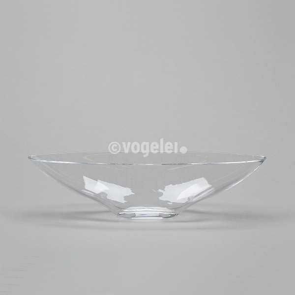 Glasschale oval klein, L 40 x B 15 x H 10 cm, Klar