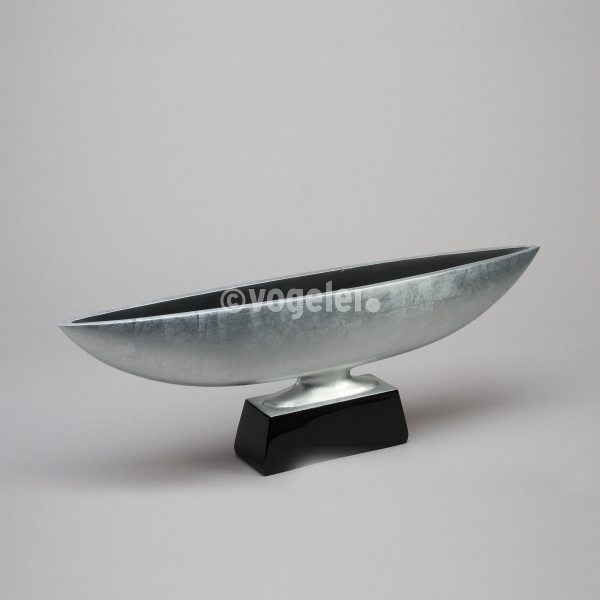 Pflanzgefäss Ellipse, L 60 x H 20 cm, Silber