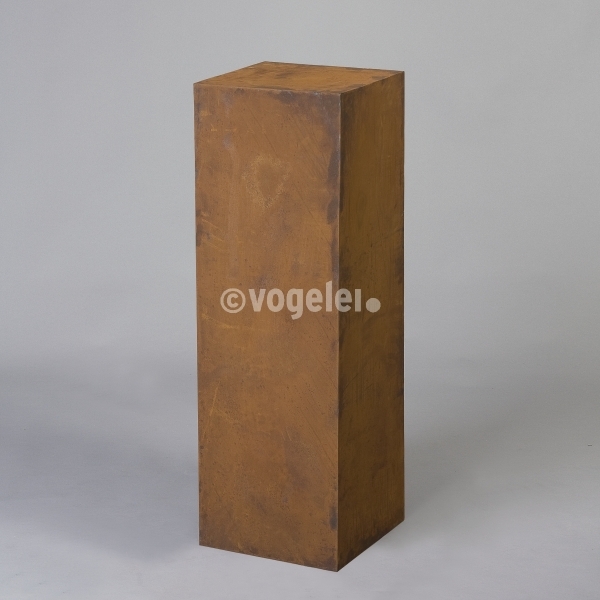 Säule, Eisenblech, H 100 x 33 x 33 cm Edelrost