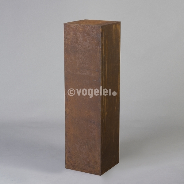 Säule, Eisenblech, H 120 x 33 x 33 cm Edelrost