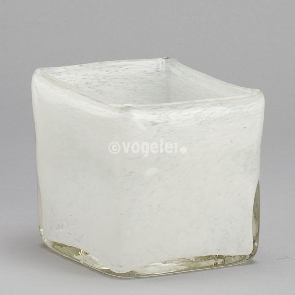 Glashafen, quadratisch, 12 x 12 x 12 cm, Weiss