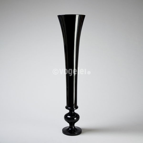 Vase Lack, H 182 cm, Schwarz