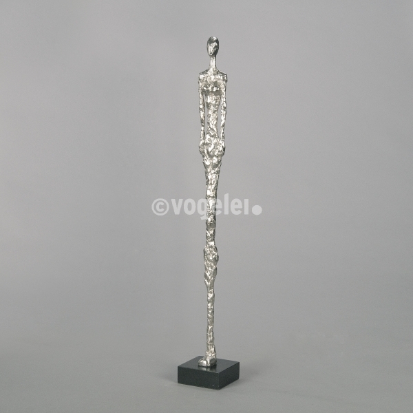 Skulptur Abstrakt auf Sockel, H 66 cm, Silber