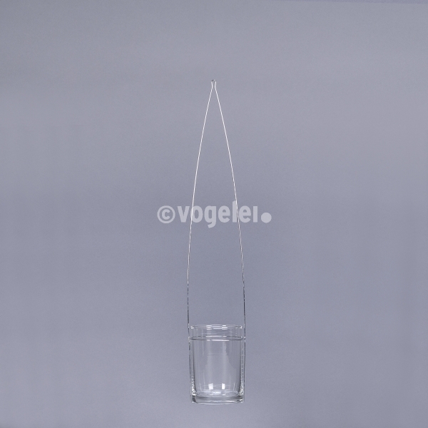 Hängeteelicht, Glas/Metall, H 36 x D 6 cm, Klar