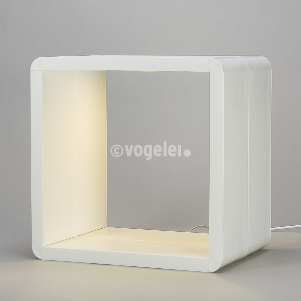 Regal Cube, Modul 1/1, beleuchtet, Weiss