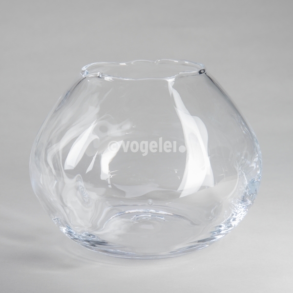 Kugelvase S, H 15 x D 18 cm, Glas, Klar