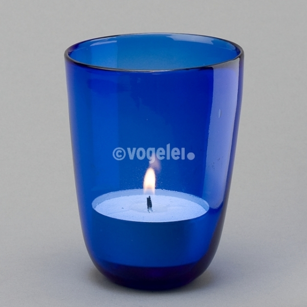 Windlichtglas Ethno, H 12 x Do 9 cm, Blau