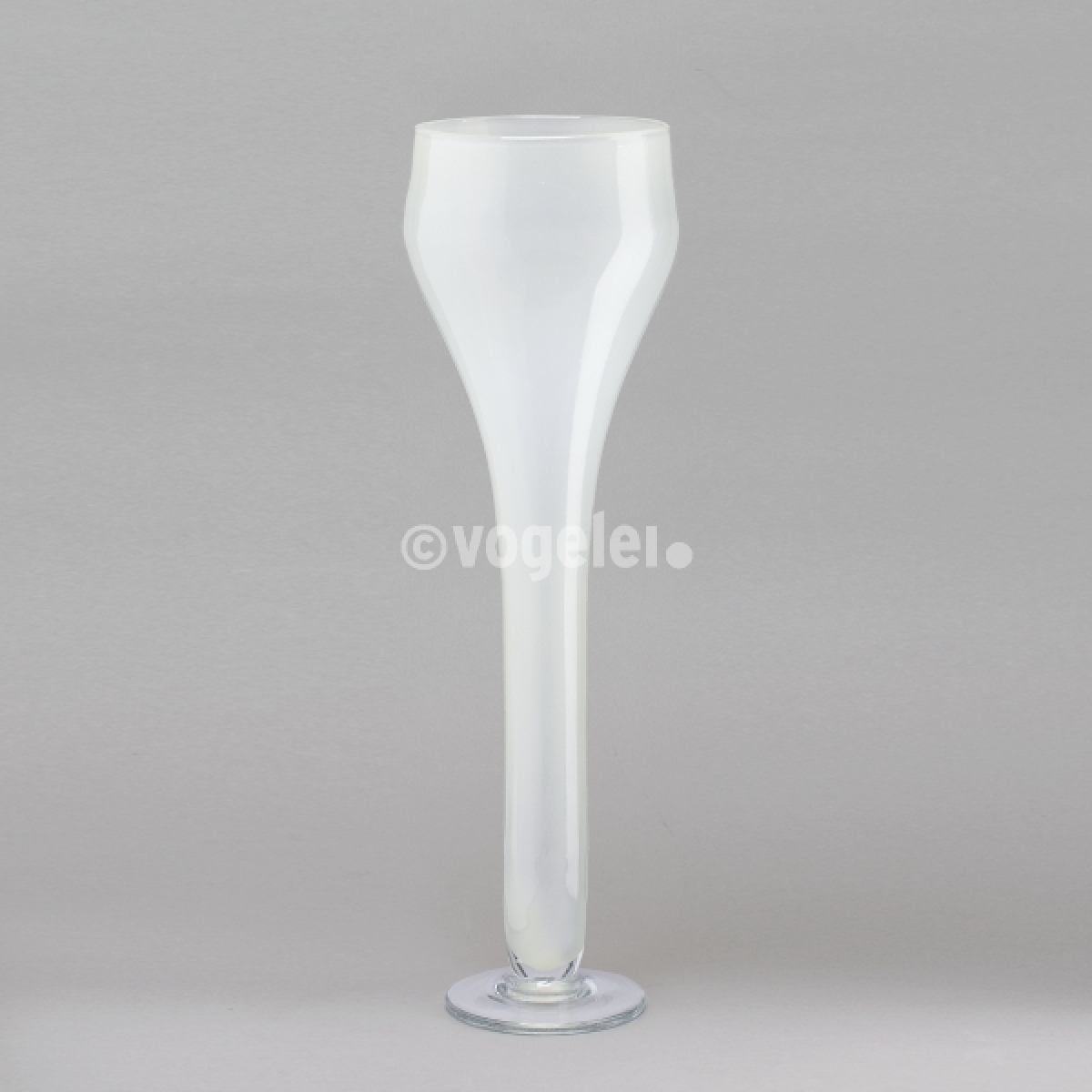 Tulpenvase 60, H 60 cm, Glas, Creme