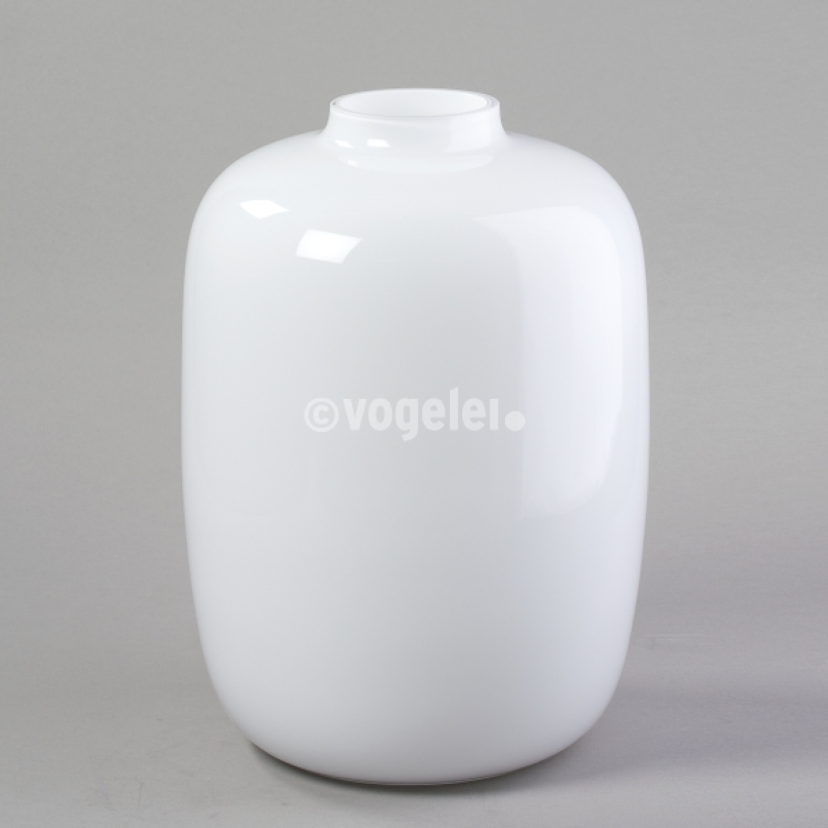 Vase Bubble, Glas, H 45 x D 33 cm, Weiss