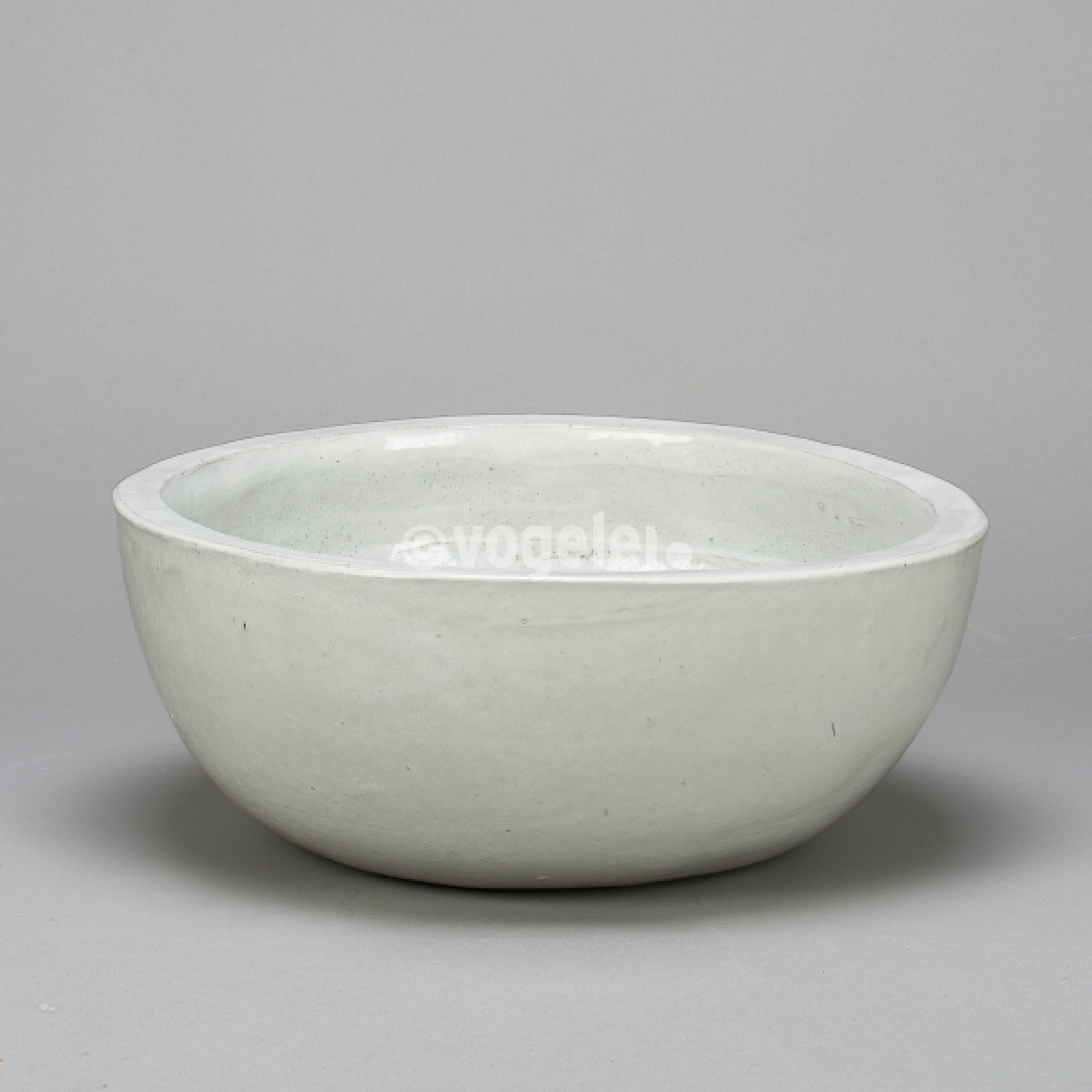 Schale Keramik, H 22 x D 50 cm, Weiss