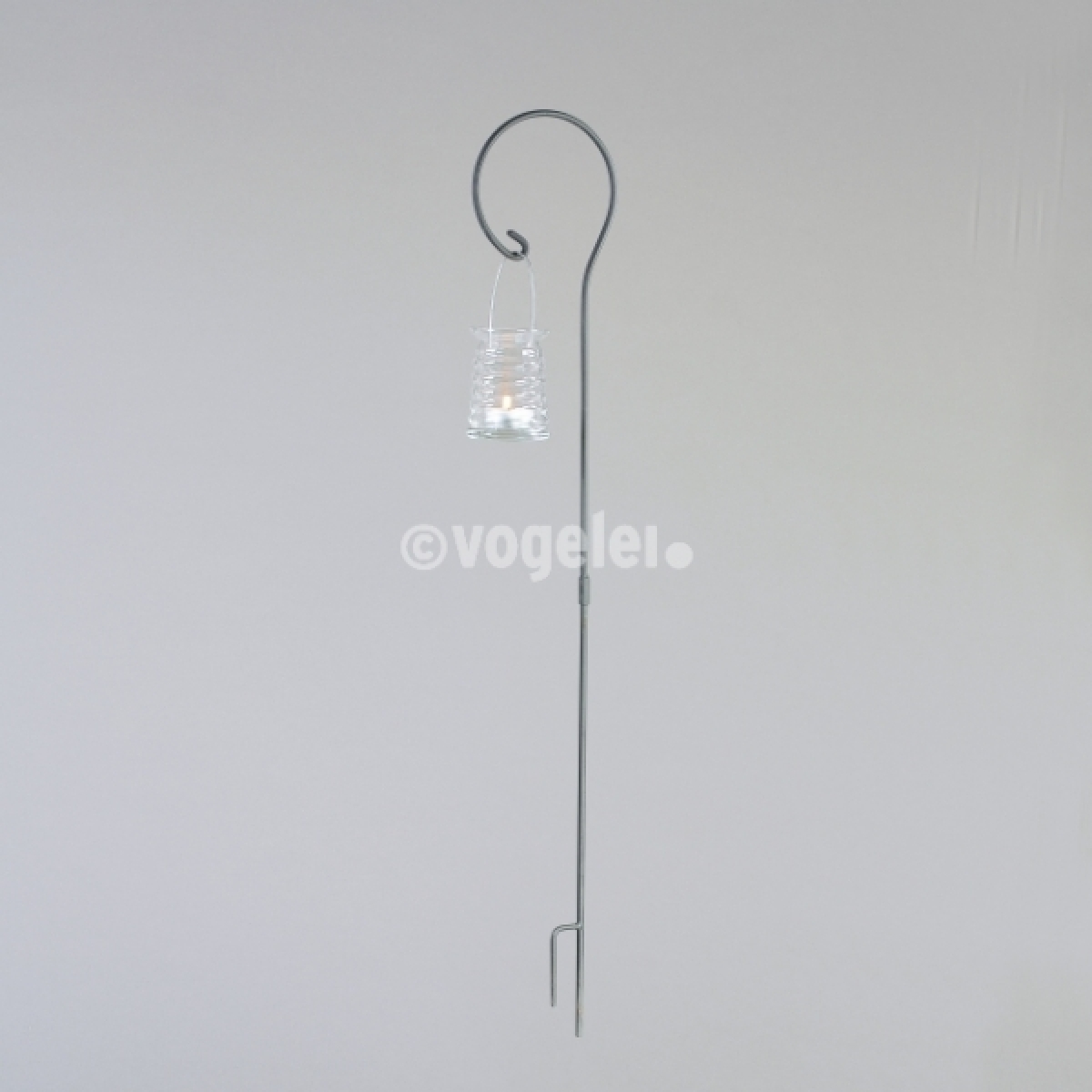 Laternenstab für Lampion, Eisen, L 110 cm, Grau