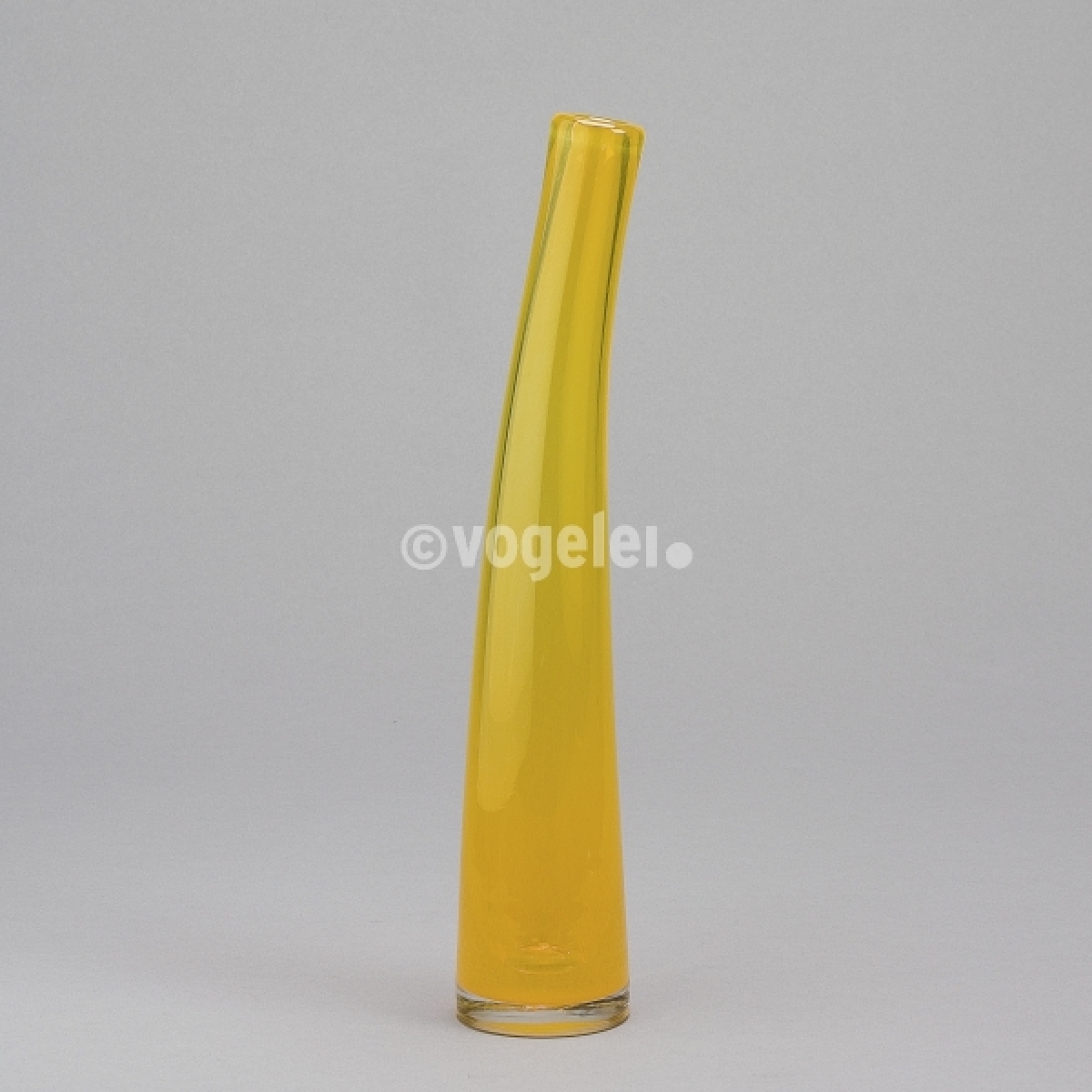 Flaschenvase 32 cm, glanz, Honiggelb