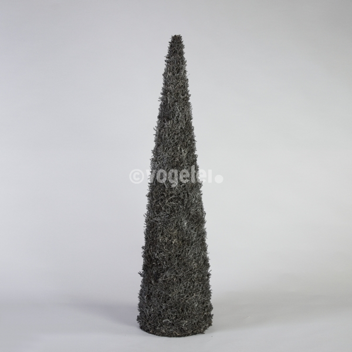 Pyramide, Bonsaiholz, H 180 cm, Schwarz/Silber