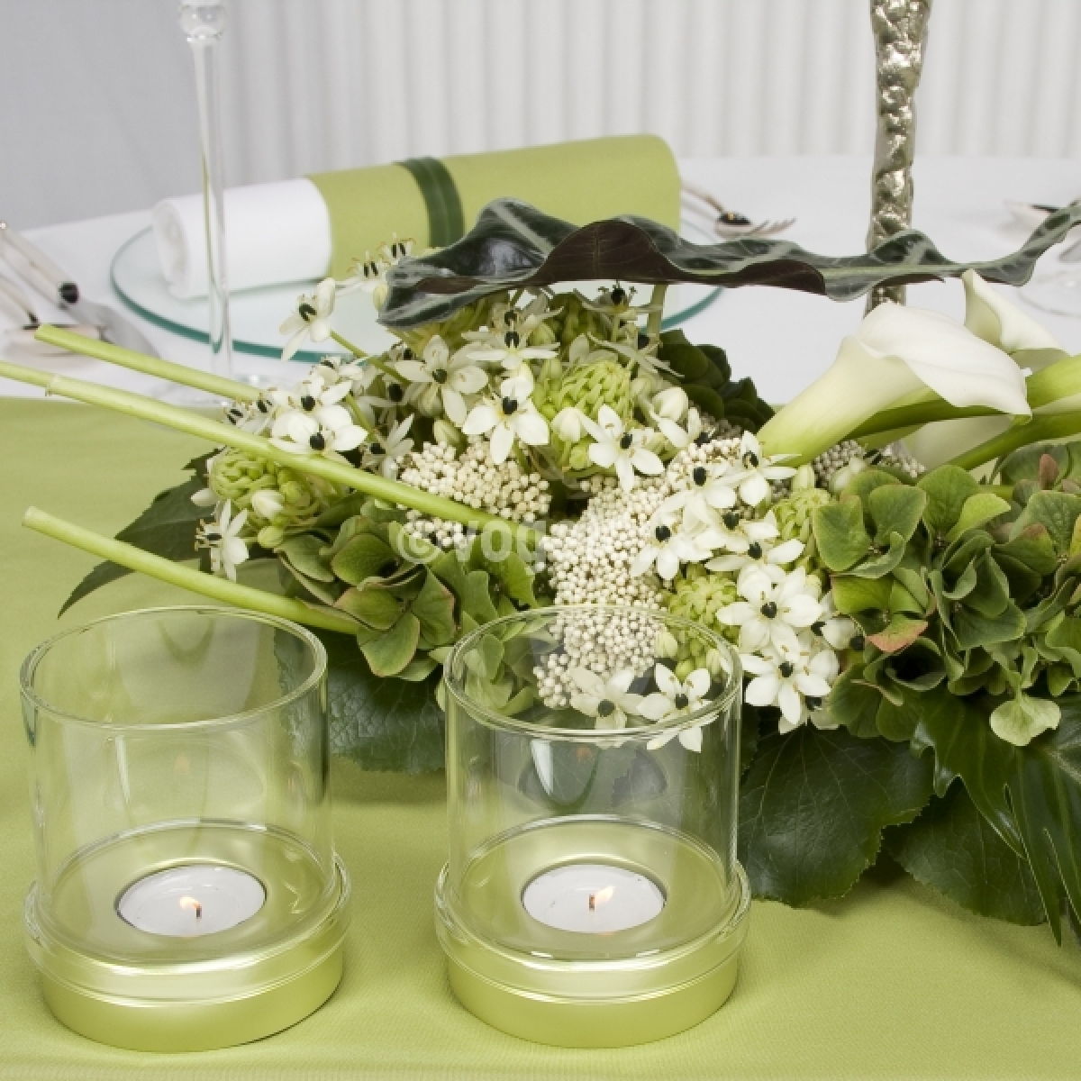 Hochzeitstisch Puristic Green